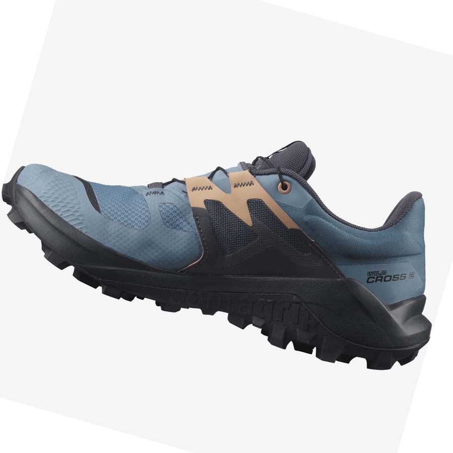 Salomon WILDCROSS 2 GORE-TEX Kadın Patika Koşu Ayakkabısı Mavi | TR 2769AHK